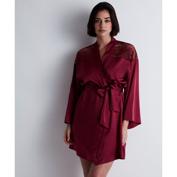 MIDNIGHT WHISPER / KIMONO SOIE CRIMSON RED
