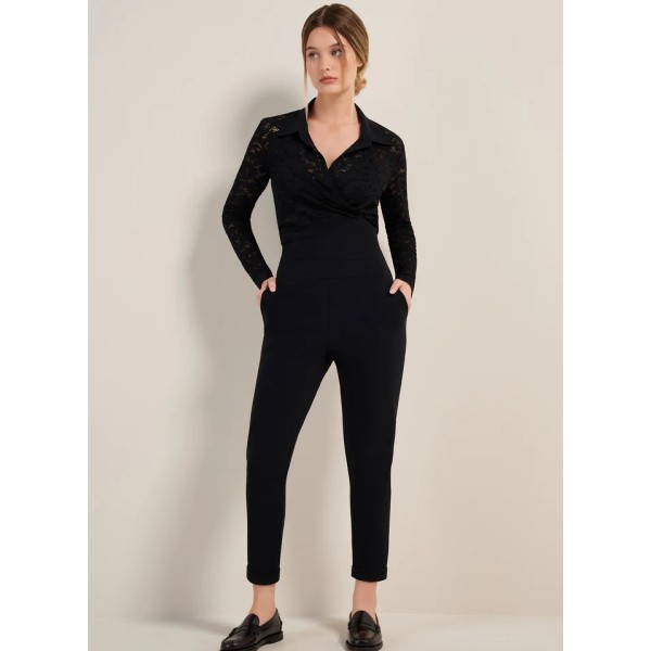 JAZZI NOIR / PANTALON SERRÉ EN BONDED