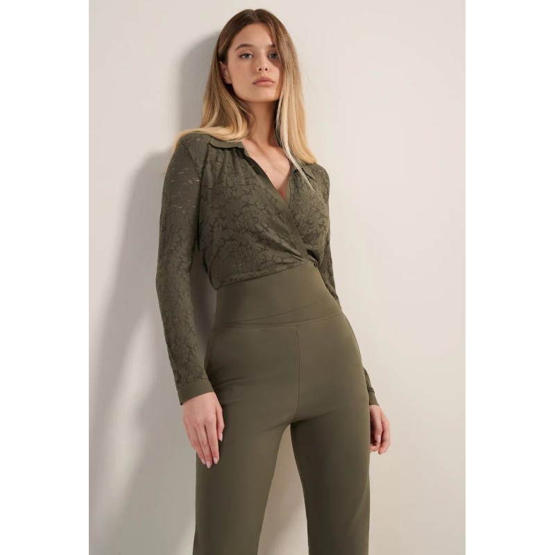 Pantalon large serré en bas best sale