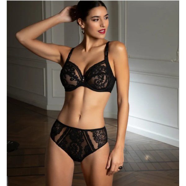DESIRS DE VENISE / SLIP HAUT GLAMOUR NOIR
