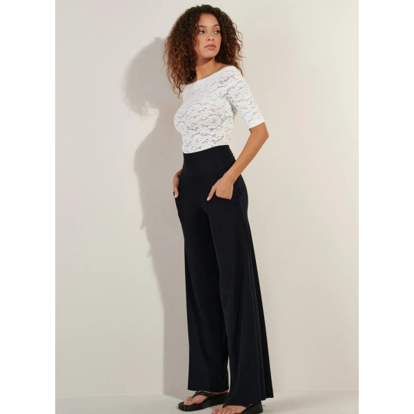 TALITA ÉCUME / TOP DENTELLE COL BATEAU