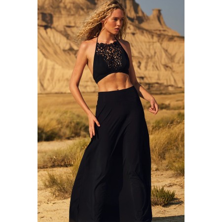 JAYA NOIR / Jupe longue évasée